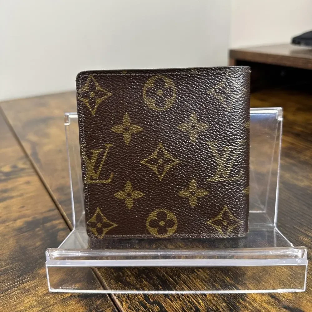 Louis Vuitton Vintage Wallet Mens One Size Brown Monogram Canvas Bifold France